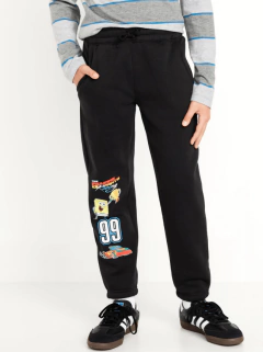 Jogging "Old Navy" - Little Boy - Negro "Bob Esponja", con frisa - Lupeluz