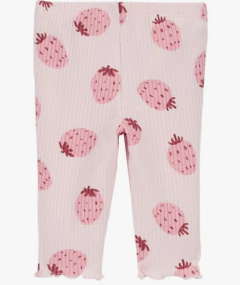 Calza "Carter´s" - De algodón rosa con frutillas - Lupeluz