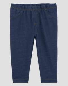 Conjunto "Carter´s" - 3 piezas campera peluche con tulipanes + body + calza simil jean - Lupeluz