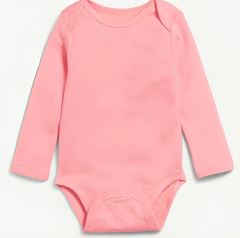 Conjunto "Old Navy" - 2 piezas en algodon rosa, body manga larga + calza en internet