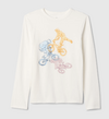 Remera "GAP". Blanca con bicicletas - comprar online