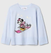 Sweater "Gap". Finito celeste con Minnie esquiando - comprar online