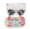 Anteojos de sol "Wonder Nation", Transparentes con brillitos dorados, con estuche multicolor arcoiris - comprar online