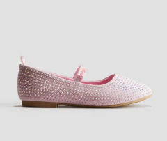 Zapatos "H&M" - Balerinas rosas "Barbie" con brillitos (ver medidas en la descripción) - Lupeluz