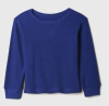 Remera "Gap" - Azul marino de morley manga larga. Gruesa!! - comprar online