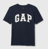 Remera "Gap" - Azul con logo blanco y vivo en gris - comprar online