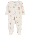 Osito "Carter´s", algodón, blanco con jirafas y elefantes - comprar online