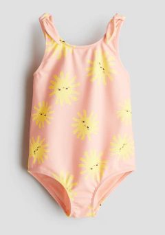 Malla "H&M" - Big Girl - Enteriza rosa con soles - comprar online