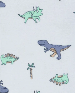 Bodies "Carter´s" x 5 unidades - Celeste y azul con dinosaurios - Lupeluz