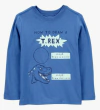 Remera "Carters" - Azul manga larga con T-Rex - comprar online