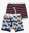 Boxer "Carter´s" - Pack x 2 unidades - Azul con rayas naranjas + gris con camiones - comprar online
