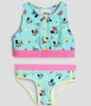 Malla "Disney" - Little Girl - Bikini multicolor con vivos de colores - comprar online