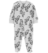 Osito "Carter´s", micropolar. - Gris clarito con pinguinos negros - comprar online