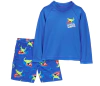 Conjunto "Carter´s" - Remera UV manga larga + malla azul francia con dinosaurios - comprar online