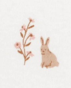 Bodies "Carter´s" x 3 unidades - Rosa y blanco con florcitas - tienda online