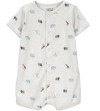 Enterito "Carter´s" - De algodón gris con animales chiquitos - comprar online