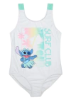 Malla "Disney" - Enteriza con blanca y verde agua con Stich - comprar online