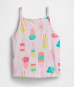 Musculosa "Gap" - Lila con helados grandes de colores - Lupeluz