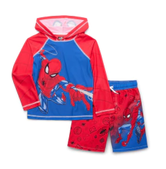 Conjunto "Marvel" - Litlle Boy - Spiderman - Remera UV manga larga con capucha + malla - comprar online