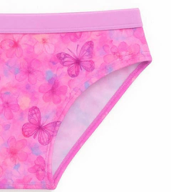 Malla "Ocean" - Fucsia oscuro con mariposas - Lupeluz