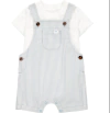 Conjunto "Carter´s" - 2 piezas, enterito de gabardina rayado + remera manga corta - comprar online