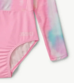 Malla "Justice" - Enteriza manga larga batik rosa - tienda online