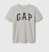 Remera "Gap" - Gris con logo azul y vivo en blanco - comprar online