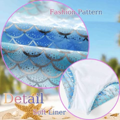 Imagen de Malla "Ocean" - Enteriza con escamas brillosas celestes y azules