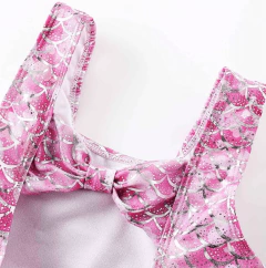 Malla "Ocean" - Enteriza con escamas brillosas rosas