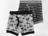 Boxer "Carter´s" - Pack x 2 unidades - Rayado y gris con dinosaurios