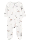 Osito "Carter´s", de algodón blanco con granjas y animalitos (Unisex) - comprar online