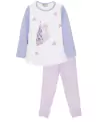 Pijama "Disney" - Frozen - Elsa, remera lila y blanca con pantalón lila