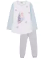 Pijama "Disney" - Frozen - Elsa, remera celeste y blanca con pantalón gris