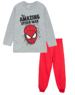 Pijama "Marvel" - Big Boy - Spiderman remera gris y pantalón rojo "Amazing" - comprar online