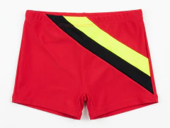 Malla "Licor de Miel" - Roja con raya negra y amarillo