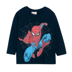 Pijama "Marvel" - Spiderman azul marino con pantalon gris melange en internet