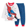 Pijama "Marvel" - Spiderman remera blanca y pantalón azul con dibujitos - comprar online