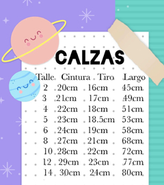 Calza "Old Navy". Negra con corazones y rayos - Lupeluz