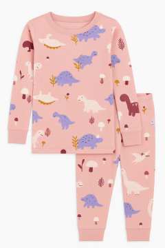Pijama "Carter´s". 2 piezas rosa con dinosaurios - comprar online
