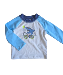 Remera UV "Place Sport" - Manga larga tiburón bicicleta - Lupeluz