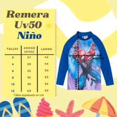 Remera UV "Marvel" - Big Boy - Spiderman azul francia en internet
