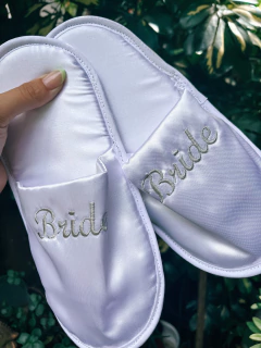 Pantuflas Novia Bordadas - De Jauja Tiendita