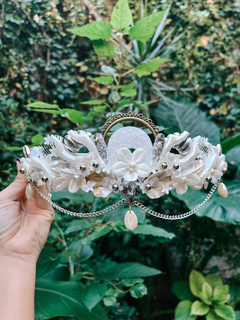 Coral & Flowers Crown