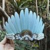 Aqua Boho Feathers Crown