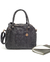 Cartera Maternal Mia Flowers Negra - tienda online