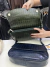 Shoulder Bag Cuero Croco - Azul & Verde en internet