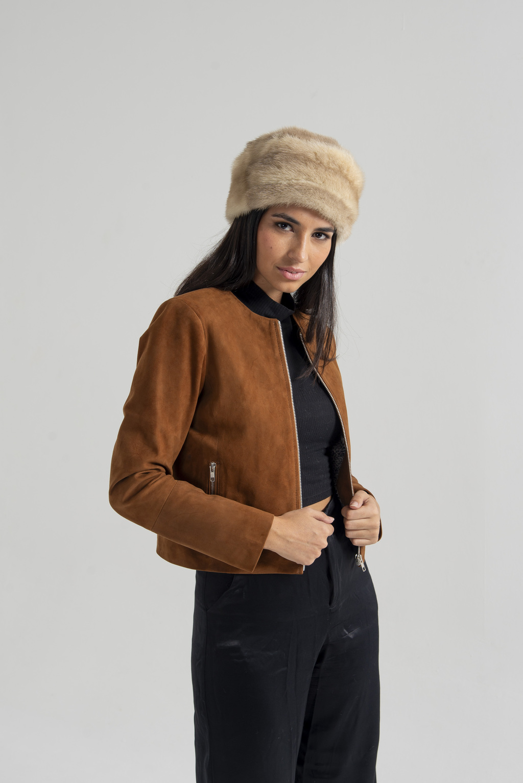 Campera Juliana Gamuza Avellana thumbnail 3