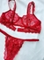 Conjunto sem Bojo Camboriú Vermelho - LOLA STORE LINGERIE LTDA