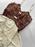 Short Doll Heryca Marfim com Marrom - LOLA STORE LINGERIE LTDA