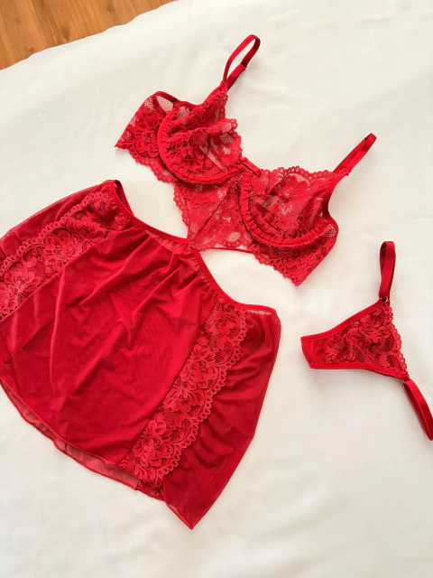 Camisola sem Bojo Chloe Vermelha - comprar online